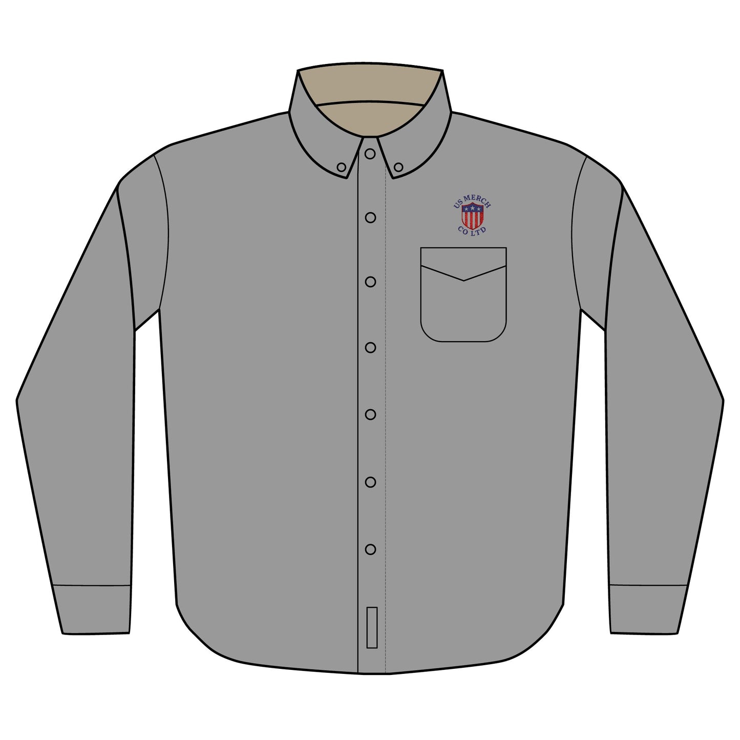 Embroidered Long Sleeve Button-Up Shirt