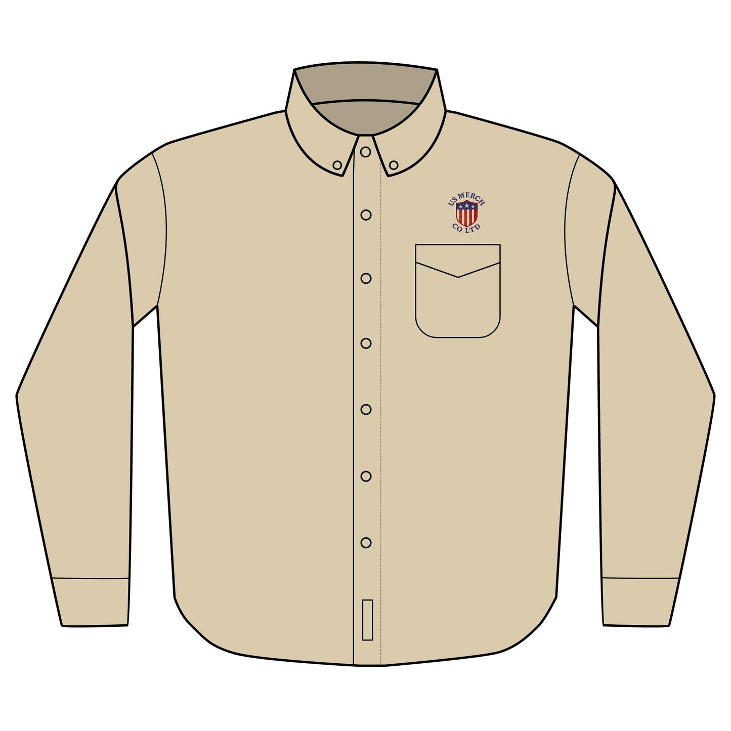 Embroidered Long Sleeve Button-Up Shirt