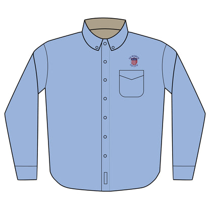 Embroidered Long Sleeve Button-Up Shirt